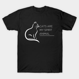 Cats are my spirit animal T-Shirt